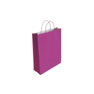 bismark bolsa de papel celulosa medidas 32x10x24cm color fucsia