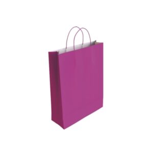 bismark bolsa de papel celulosa medidas 37x12x27cm color fucsia