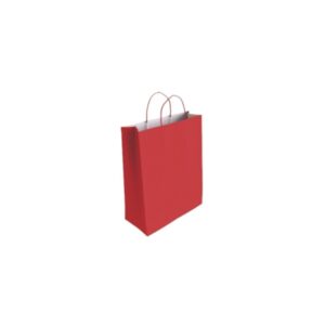 bismark bolsa de papel celulosa medidas 24x8x18cm color rojo