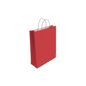bismark bolsa de papel celulosa medidas 32x10x24cm color rojo