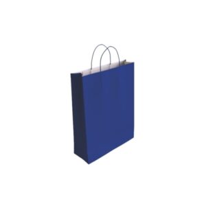 bismark bolsa de papel celulosa medidas 32x10x24cm color azul
