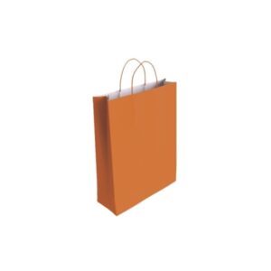 bismark bolsa de papel celulosa medidas 32x10x24cm color naranja