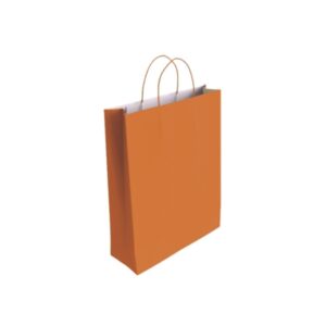 bismark bolsa de papel celulosa medidas 37x12x27cm color naranja