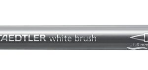 staedtler metallic brush rotulador punta pincel trazo 1 6mm aprox tinta base de agua color blanco