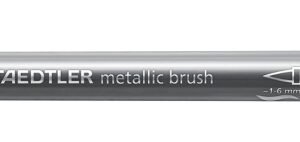 staedtler metallic brush rotulador punta pincel trazo 1 6mm aprox tinta base de agua color plata