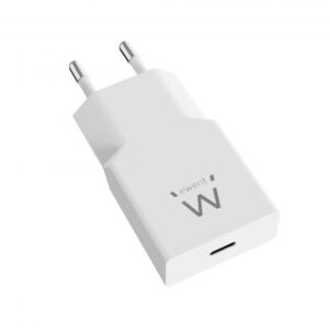 ewent ew1310 cargador gan 20w usb c carga rapida alta eficencia color blanco