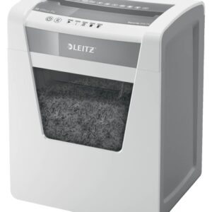 leitz iq office p4 destructora de papel corte confeti p 4 destruye hasta 15 hojas capacidad de la papelera 23l 2 horas de funcionamiento ininterrumpido color blanco/gris