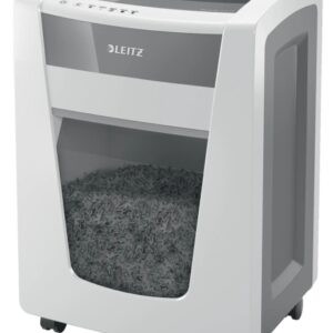 leitz iq office pro p4 destructora de papel corte confeti p 4 destruye hasta 20 hojas capacidad de la papelera 30l 4 horas de funcionamiento ininterrumpido color blanco/gris