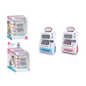 umay hucha electronica diseño cajero automatico cierre con contraseña ranuras para billetes y monedas 2 colores surtidos aleatorios