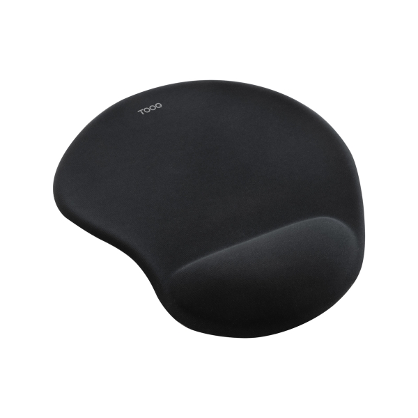 tooq tqmp1001 b alfombrilla raton ergonomica reposamuñecas de gel superficie suave, elastica, transpirable y resistente color negro