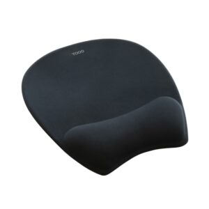 tooq tqmp1002 b alfombrilla raton ergonomica reposamuñecas espuma viscoelastica superficie suave, elastica, transpirable y resistente color negro
