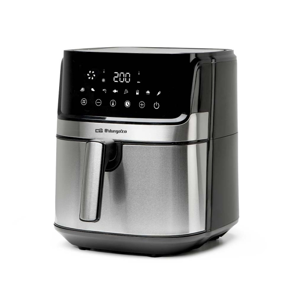 orbegozo fdr 6510 freidora sin aceite saludable capacidad 6.5l potencia 1700w 8 programas de coccion pantalla led tactil sistema de seguridad antiadherente lavavajillas