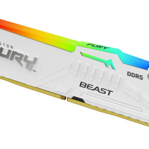 kingston fury beast rgb memoria ram ddr5 6000mt/s 16gb 1.4v cl30 dimm color blanco