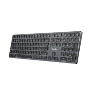 coolbox moonlight b431 teclado inalambrico rf 2.4g y bluetooth 5.1 teclas abs redondeadas silencioso retroiluminado con 7 colores bateria recargable color negro