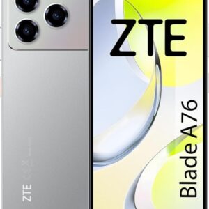 zte blade a76 smartphone pantalla 6,75" 4+8 gb ram 128 gb 90 hz camara 50 mp bateria 5000 mah color gris
