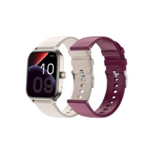 spc smartee duo 3 reloj inteligente smartwatch pantalla amoled 1.93" mas de 100 modos deportivos monitoreo de salud resistencia ip68 7 dias de autonomia incluye 2 correas color blanco