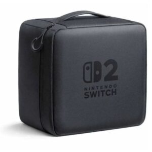 nintendo maletin de viaje para consola nintendo switch 2 proteccion efectiva contra golpes capacidad para 6 tarjetas compartimentos para accesorios color negro