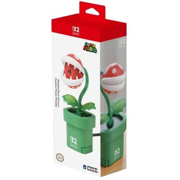nintendo piranha plant camara web para consola nintendo switch 2 conexion usb c gran angular lente ajustable obturador de privacidad reconocimiento facial automatico color verde