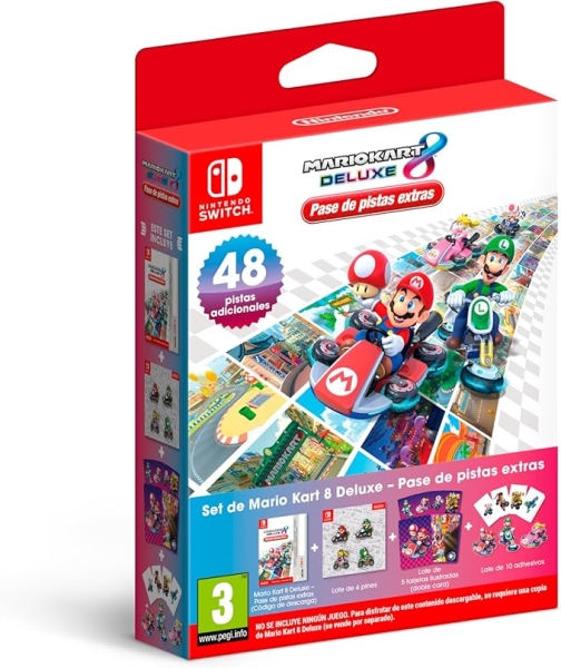 nintendo mario kart 8 booster pack contenido adicional para videojuego mario kart 8 deluxe genero carreras/party pegi 3