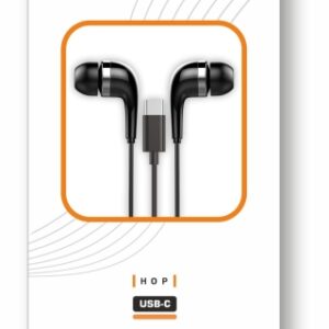 techonetech ear tech hop auriculares intraurales usb c microfono integrado cable de 1.20m negro
