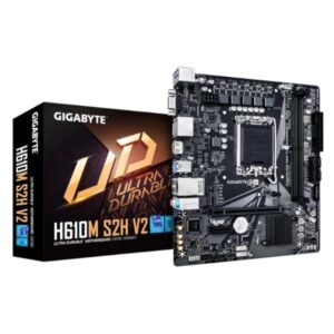 gigabyte h610m s2h v2 placa base intel1700 2x ddr5 m.2, sata, pcie4.0 hdmi, displayport, vga, rj 45, usb 3.2 microatx