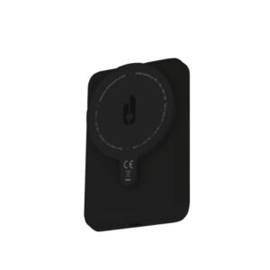 blackbyte by pedro buerbaum bateria lipo externa/powerbank de 5000mah 15w entrada y salida usb c carga inalambrica tacto engomado extraplana color negro