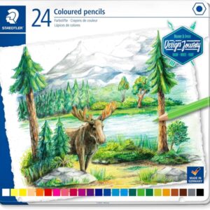staedtler 146c caja metalica con 24 lapices de colores mina suave colores surtidos