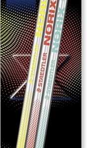 staedtler norix pack de 3 lapices de grafito hb madera negra diseño inteligente
