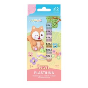 jovi kawaii pack con 10 barras de plastilina 15gr muy moldeable no se seca colores surtidos