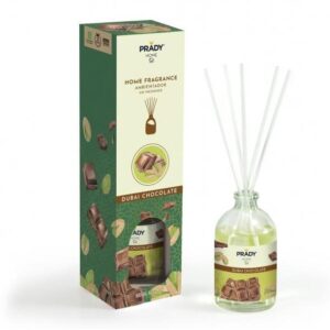 prady ambientador mikado chocolate de dubai frasco de cristal 100 ml y varitas difusoras