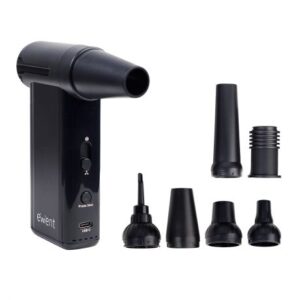 ewent pistola de aire comprimido bomba de vacio e inflador 8 velocidades 130000 rpm bateria de 5000mah color negro