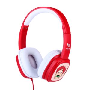 redlox by chuster color auriculares con cable de 1m altavoz 30mm 32ohm sensibilidad 85db conector jack 3.5mm personalizable con tarjetas color rojo y blanco