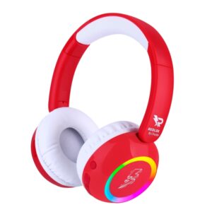 redlox by chuster magnet auriculares bluetooth 5.4 altavoz 40mm bateria 200mah autonomia hasta 28h alcance 10m micro desmontable imanes surtidos color rojo y blanco