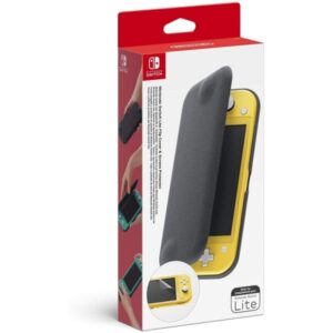 nintendo pack de funda y protector de pantalla para consola nintendo switch lite plegable de tipo libro y magnetica proteccion efectiva contra rayaduras color negro
