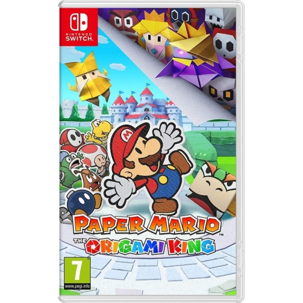 nintendo videojuego paper mario: the origami king para consola nintendo switch genero aventura/rpg ligero/humor pegi 7