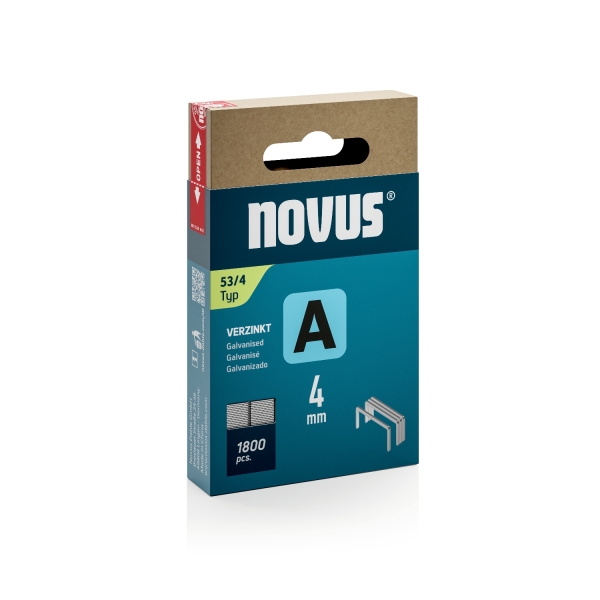 novus a tipo 53 caja de 1800 grapas 53/4 galvanizadas patilla de 4mm