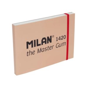 milan 1420 the master gum bloc de 30 hojas para acuarela tamaño a5 grano fino de 300g/m² cierre con goma elastica tapa blanda y cubierta trasera dura apertura plana
