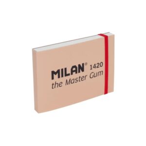 milan 1420 the master gum bloc de 30 hojas para acuarela tamaño a6 grano fino de 300g/m² cierre con goma elastica tapa blanda y cubierta trasera dura apertura plana