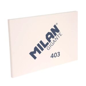 milan 403 gigante bloc de dibujo a3 50 hojas papel liso de 200g/m² tapa blanda y cubierta trasera dura color marfil y textura sedosa de grano fino