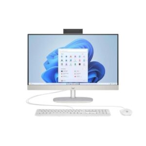 hp 24 cr0075ns all in one intel core i3 1315u 8gb ddr5 512gb ssd 23.8" fhd windos 11 home color blanco + teclado qwerty (es) y raton