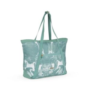 milan coleccion lava bolso shopper 18.5l gran capacidad cierre de cremallera tamaño 52x36x3cm color verde