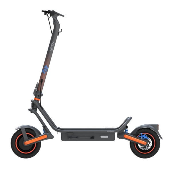 cecotec bongo gs75 2x2 xxl connected patinete electrico 1000w base ultra ancha autonomia 65km doble suspension neumaticos 10" homologacion dgt control desde app color negro y naranja