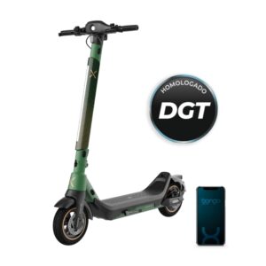 cecotec bongo serie x65 connected patinete electrico 1000w autonomia 65km sistema s driving frenado triple ruedas 10” app para mantenimiento velocidad 25km/h color negro y verde