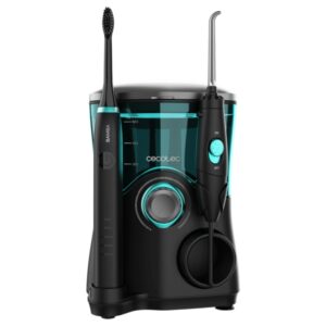 cecotec bamba toothcare jet clean estacion de cuidado dental con irrigador y cepillo deposito 600ml 10 niveles 7 boquillas incluidas cepillo sonico con 5 modos ipx7 color negro
