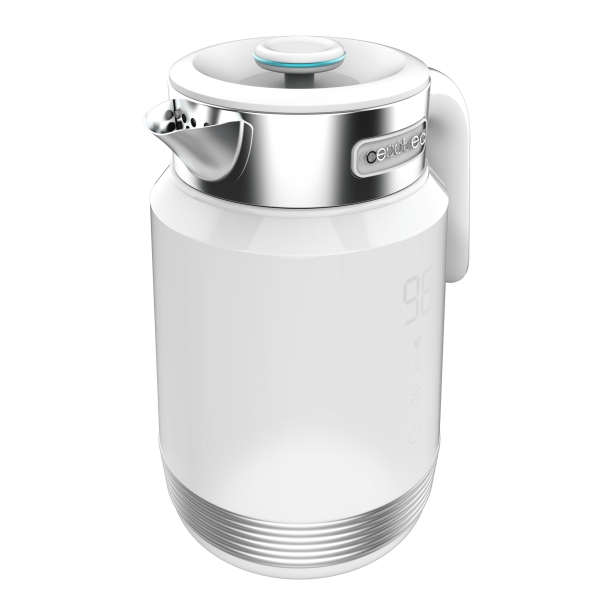 cecotec thermosense 600 touch white hervidor de agua electrico 2200w capacidad 1.7l tactil ajuste temperatura de 40 a 100°c libre de bpa filtro desmontable autoapagado color blanco
