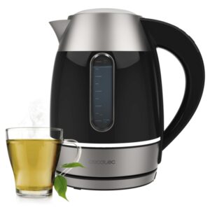 cecotec thermosense 400 visionlight hervidor de agua electrico 2200w capacidad de 1.7l tactil 7 niveles acero inoxidable mantenimiento de calor autoapagado base 360º color negro