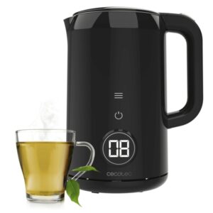 cecotec themosense 600 touch neo hervidor de agua electrico de 1.7l 2200w tactil 7 niveles acero inoxidable funcion mantenimiento de calor base giratoria 360º autoapagado color negro