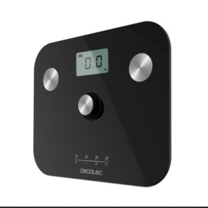 cecotec surface precision ecopower 10100 full healthy black bascula corporal hasta 180kg medicion bioimpedancia vidrio templado 4 sensores patas antideslizantes extraplano color negro