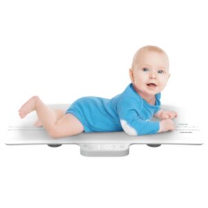 cecotec nana babycare smart weight bascula para bebes capacidad hasta 40kg pantalla led clara gran superficie de soporte metro para medir hasta 60cm apagado automatico color blanco