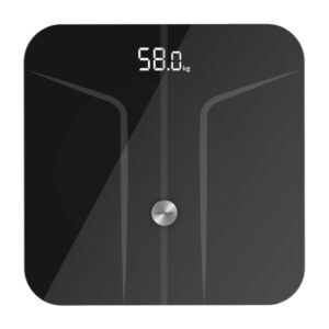 cecotec surface precision 9750 smart healthy bascula corporal hasta 180kg bluetooth 4.0 patas antideslizantes funcion bebe vidrio templado 4 sensores cinta metrica 300x300mm color negro